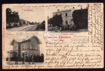 Vehlefanz Bahnhof Gasthof Mehls Dorfstr. 1904 