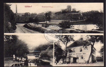 Sülldorf Gasthof z schwarzen Adler Fabrik 1913 