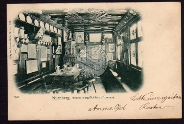 Nürnberg Bratwurstglöcklein Inneres 1898 