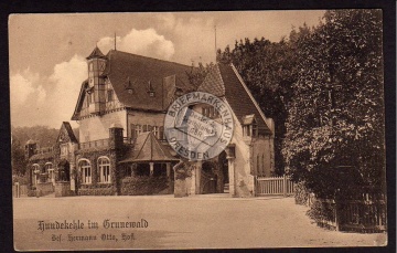 Berlin Grunewald Hundekehle Restaurant 1917 