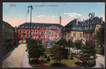 Trier Kornmarkt mit Postamt Post 1922 