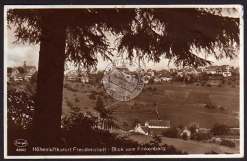 Freudenstadt Blick vom Finkenberg 1929 