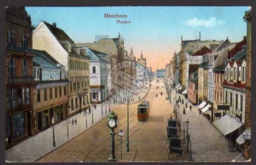 Mannheim Planken Hotel Garni Uhr 1916 