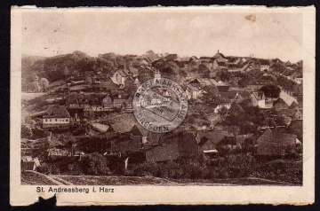 St. Andreasberg Harz 1922 Stempel Brocken 