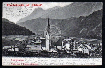Umhausen Tirol Reklame Seife Elefant 