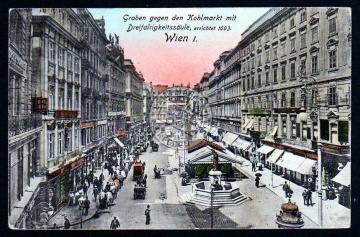 Wien Graben gegen Kohlmarkt 1908 