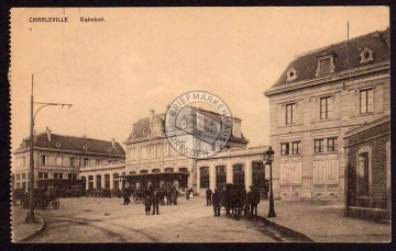 Charleville Bahnhof Feldpost 1918 