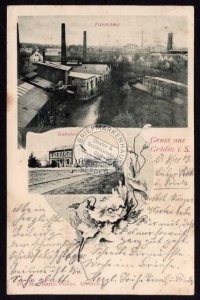 Gröditz Bahnhof 1903 Panorama 