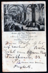 Berlin 1905 Restaurant Pschorrbräu Friedrichst 