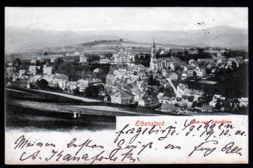 Eibenstock Blick vom Adlerfelsen 1900 