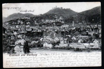 Eisenach Panorama Villen 1905 super ! 