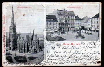 Gera 1903 Johanniskirche Johannesplatz 