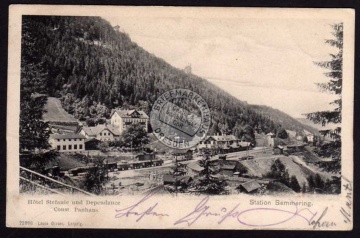 Semmering Bahnhof Station Hotel Stefanie 1905 