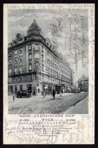 Wien Taborstr. 45 a Hotel Sächsischer Hof 1929 