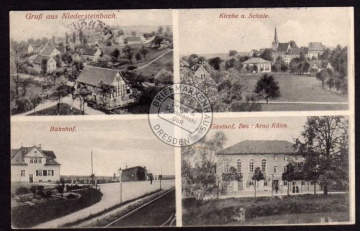 Niedersteinbach Bahnhof Gasthof Kirche Schule 