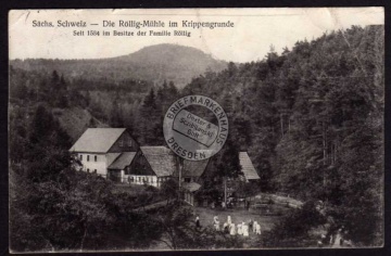 Sächsische Schweiz 1930 Mühle Krippengrunde 