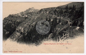 Vitznau Rigibahn Staffel Kulm Eisenbahn Zug 