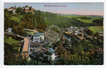 Wolkenstein Erzgebirge 1929 Gesamtansicht 