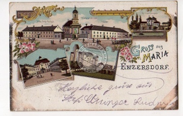 Maria Enzersdorf Kloster Schloss Hunyadi Litho 