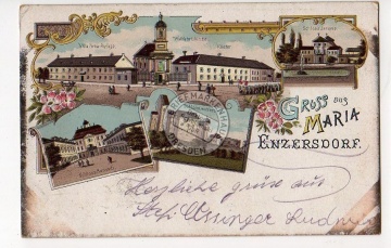 Maria Enzersdorf Kloster Schloss Hunyadi Litho 