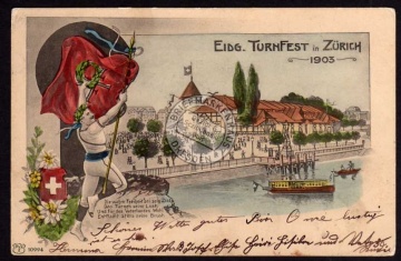 Zürich Eidg. Turnfest 1903 Wappen Turner Sport 