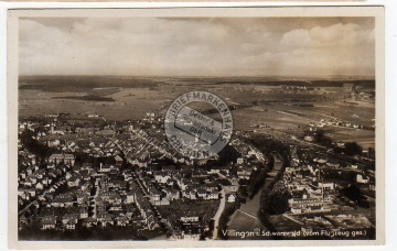 Villingen Schwarzwald vom Flugzeug aus 