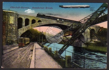 Elberfeld Barmen Sonnborner Brücke Zug Lok 