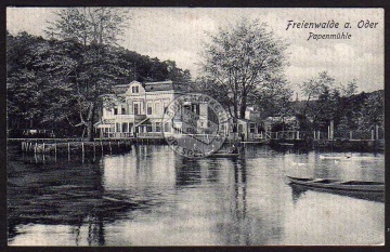 Bad  Freienwalde a. Oder 1905  Papenmühle Boot 