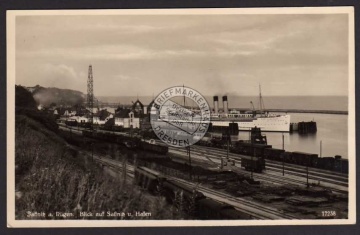 Saßnitz Rügen Hafen Zug Waggon Schiff 