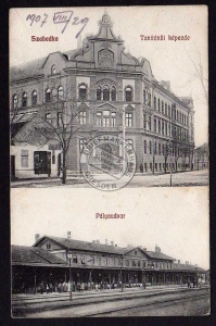 Subotica Szabadka Bahnhof Gare Tanitonöi 1907 