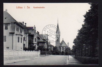 Löbau i.Sa. Goethestrasse Kirche ca. 1910 