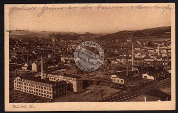 Roßwein Fabrik am Bahnhof 1930 