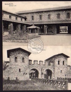 2 AK Saalburg Innerer Hof Porta Decumana 1909 