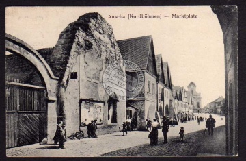 Auscha Markt Post und Telegraphenamt 1938 