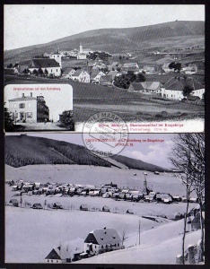 2 AK Oberwiesenthal Fichtelberg Schnee Winter 
