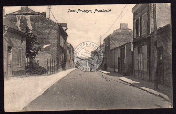 Pont Faverger Straße Feldpost 1915 Frankreich 