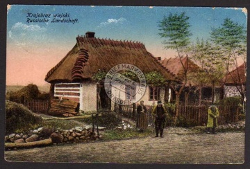 Russische Landschaft 1917 Feldpost 
