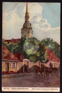 Mitau 1918 Reformationskirche Becherer Jelgava 