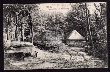 Müritz 1908 Fischerhütte am Strandweg 