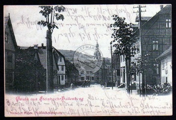 Steinbach-Hallenberg Straße Kirche 1900 