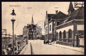 Skalmierzyce Bahnhof Postamt Skalmeritz 1910 