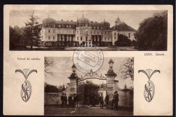 Lany Zamek  Vchod do zamku 1924 