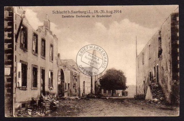 Schlacht b. Saarburg Bruderdorf zerstörte Dorf 