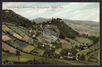Paschenburg Schaumburg Wesergebirge 1909 