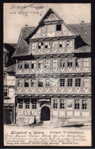 Allendorf a. Werra Bürgers Weinhandlung 1905 