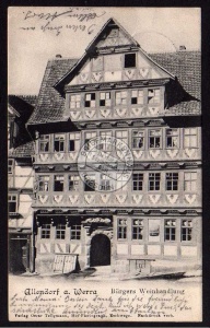 Allendorf a. Werra Bürgers Weinhandlung 1905 