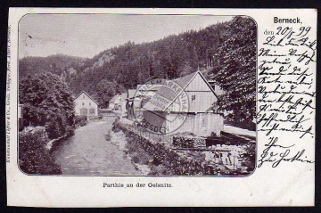 Berneck 1899 Partie an d. Oelsnitz 