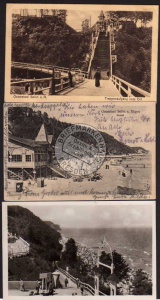 3 AK Sellin Rügen Strand Strandweg 1925 