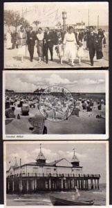 3AK Ahlbeck 1920 Fotokarte Standuhr Uhr Seebrücke 