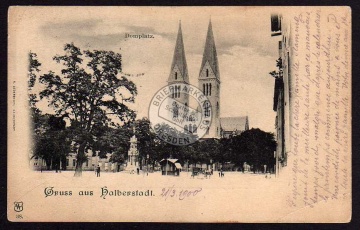 Halberstadt 1900 Domplatz 